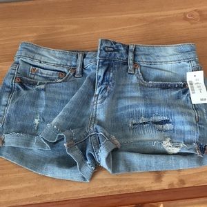 Aeropostale “Shorty” jean shorts, size 0